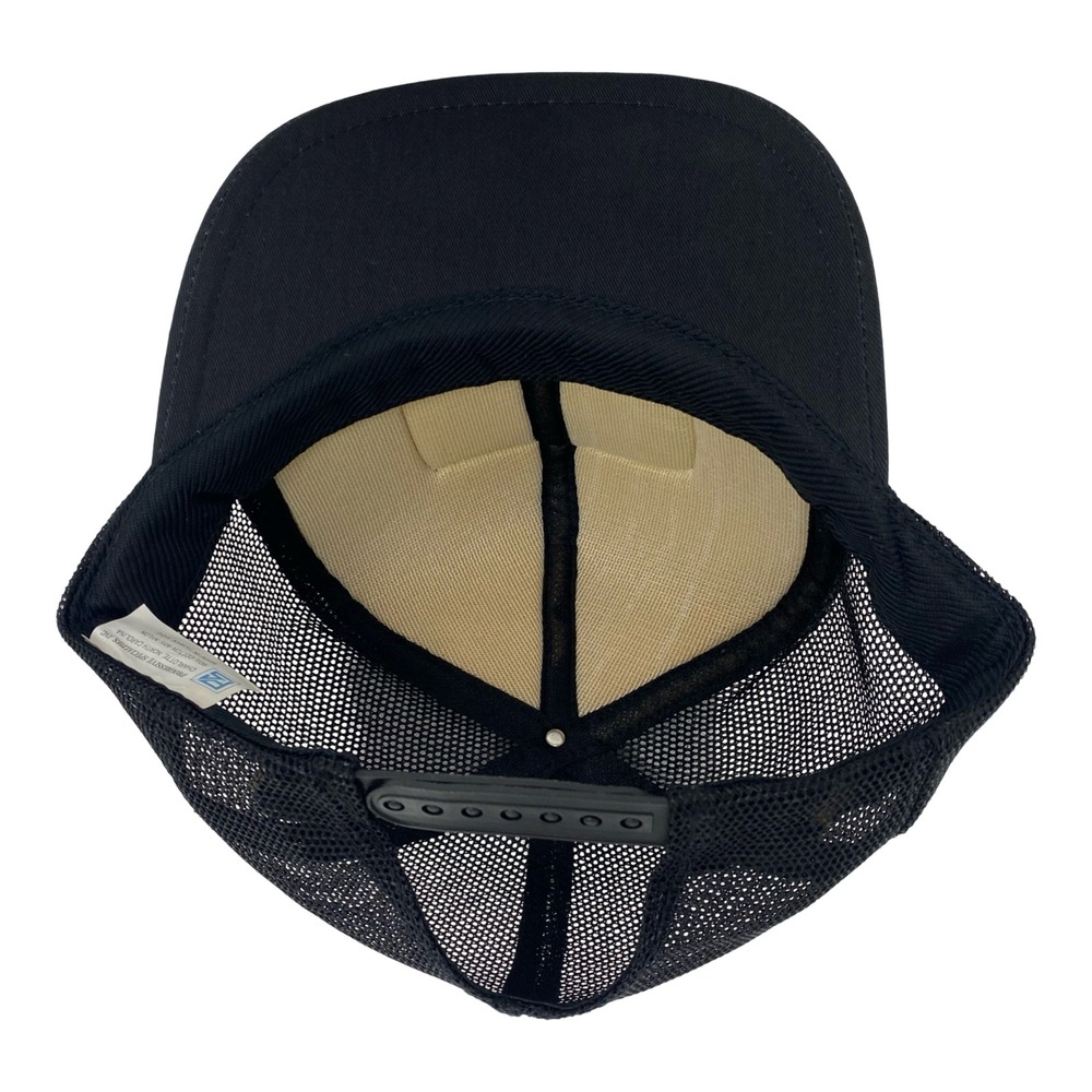 NASA Trucker Hat Mens Black Snapback Mesh Cap Scrambled Eggs Gold Embroidery - Picture 6 of 8